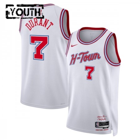 Camiseta Niños NBA Houston Rockets Kevin Durant 2025-26 Nike City Edition Blanco Swingman